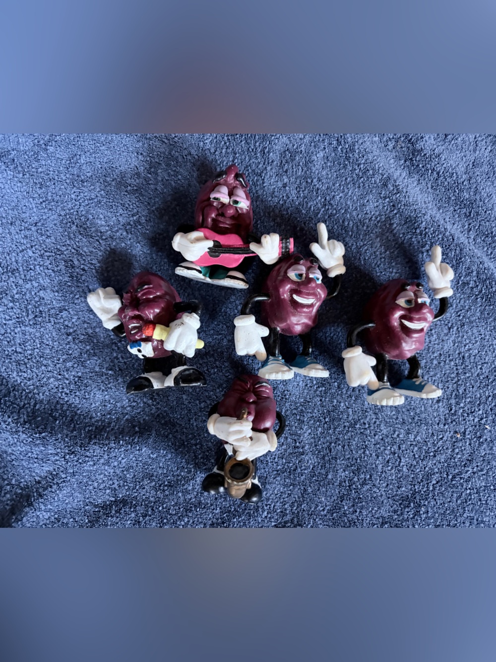 Vintage California raisins pvc  Toy Figures - Set of 5